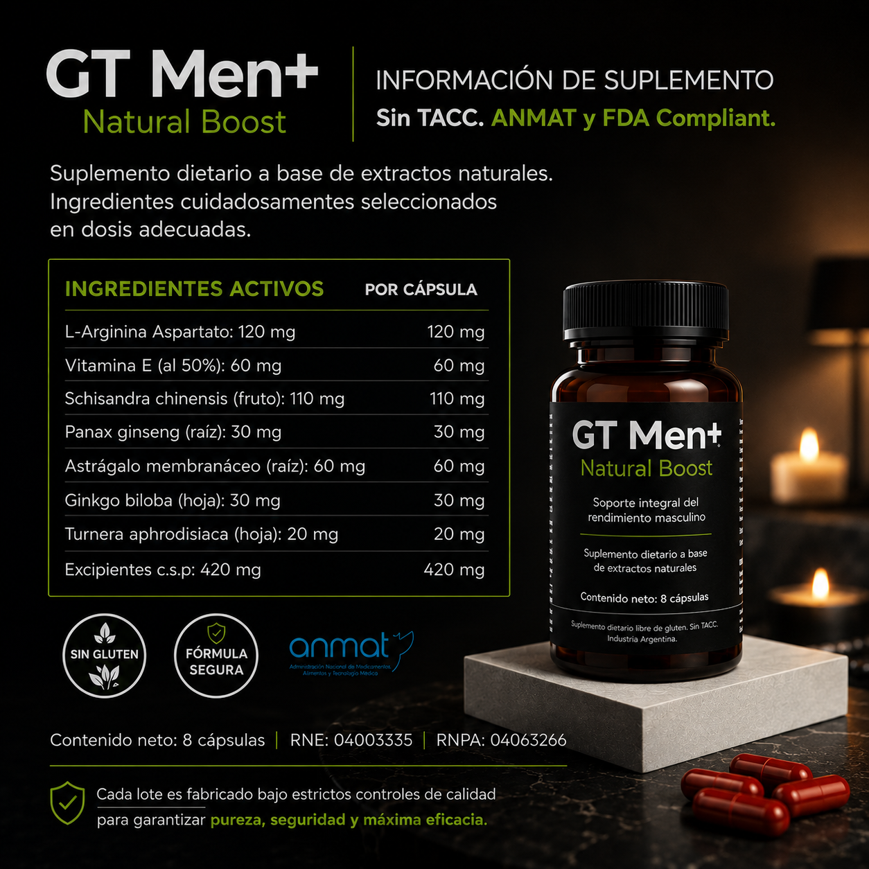 GT Men+ Natural Boost | Soporte Integral del Rendimiento Masculino
